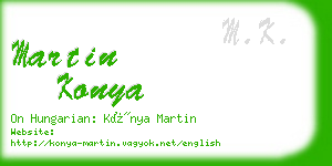 martin konya business card